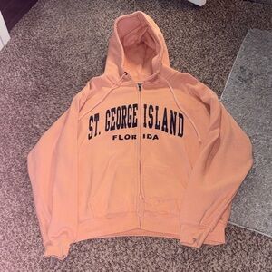 Pacific & Co. Women’s St. George Island Florida Peach Zip Up Hoodie w Pockets